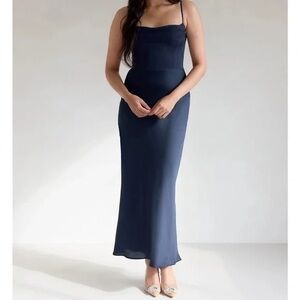 Park & Fifth Rosedale Satin Midi Dress